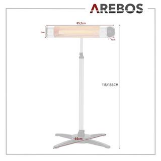 Arebos Chauffage radiant infrarouge Chauffage infrarouge avec télécommande  