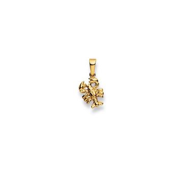 Pendentif signe du zodiaque crabe or jaune 750, 18x9mm