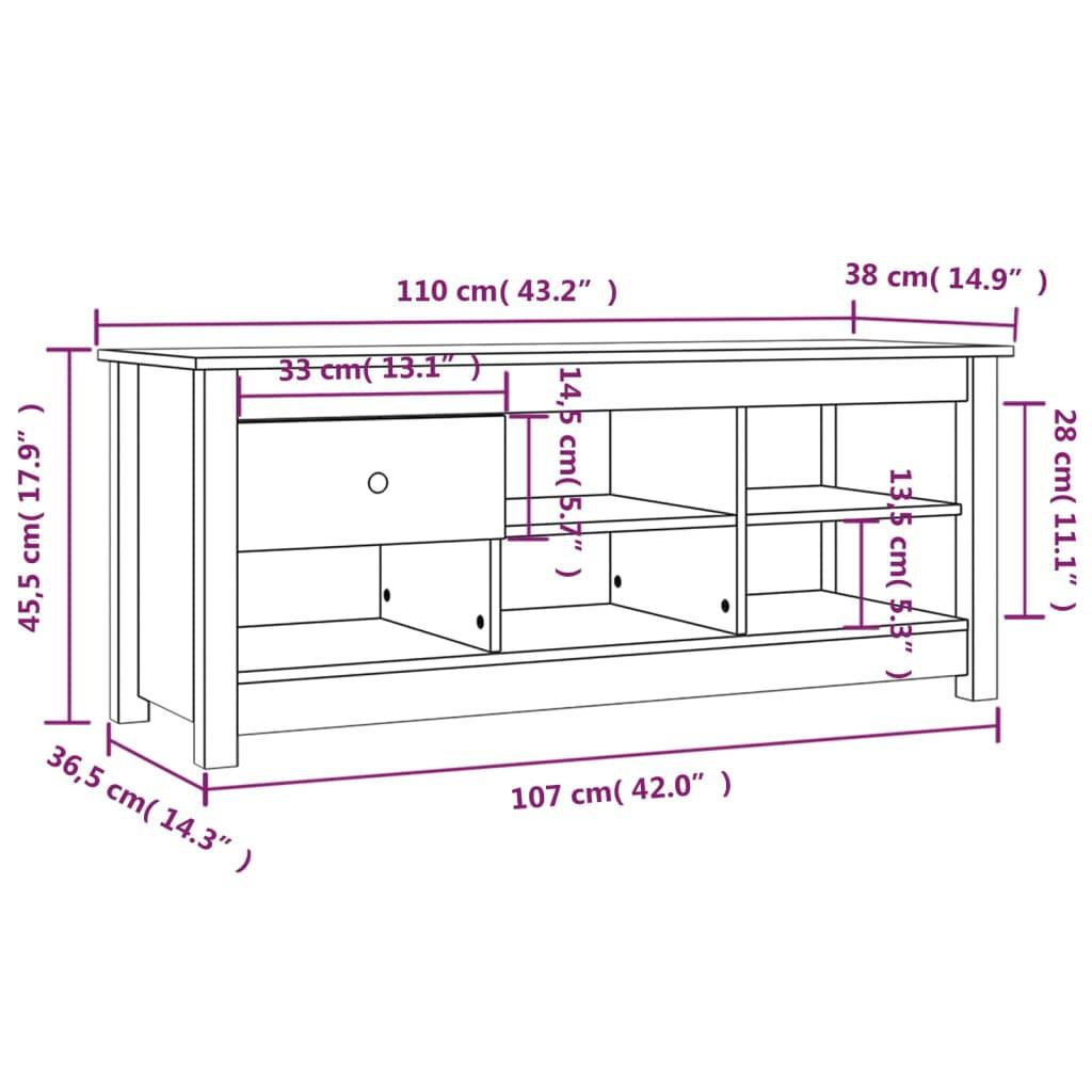 VidaXL scarpiera Legno di pino  