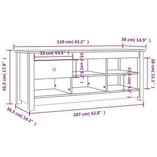 VidaXL scarpiera Legno di pino  