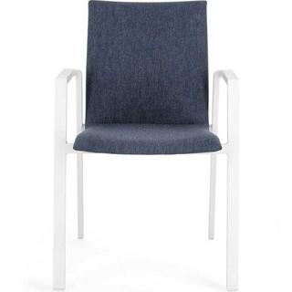 mutoni Fauteuil de jardin Odeon blanc-denim  