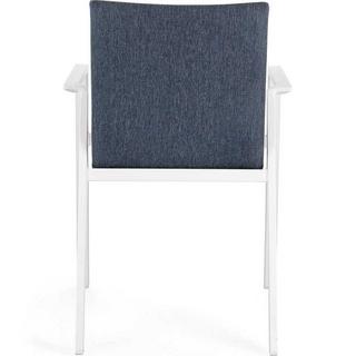 mutoni Fauteuil de jardin Odeon blanc-denim  