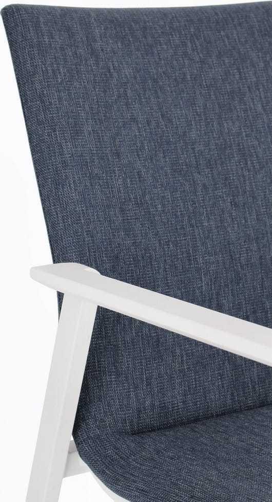 mutoni Fauteuil de jardin Odeon blanc-denim  