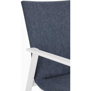 mutoni Fauteuil de jardin Odeon blanc-denim  