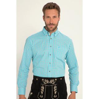 JP1880  Camicia a quadri in tradizionale stile Tracht con maniche lunghe, colletto button-down e vestibilità moderna, fino alla tg. 8XL 