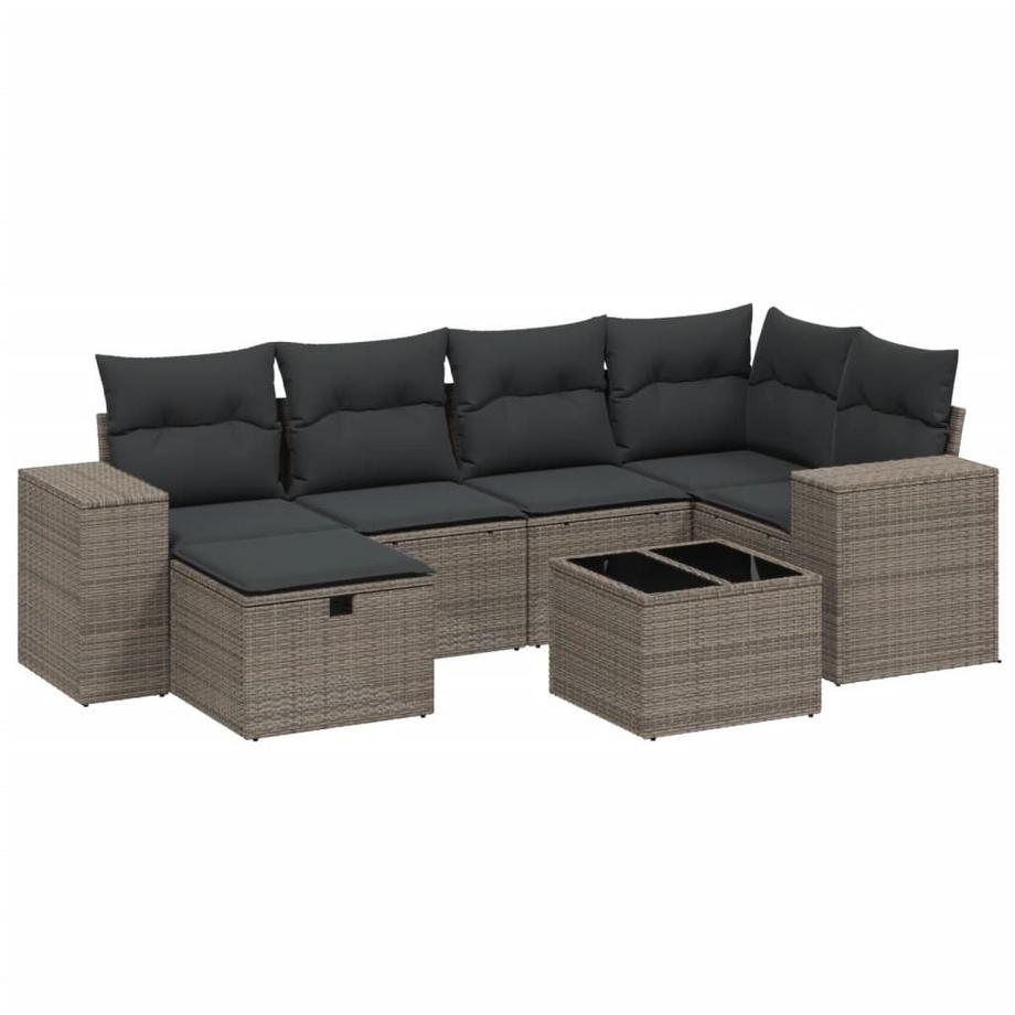 set divano da giardino Polirattan