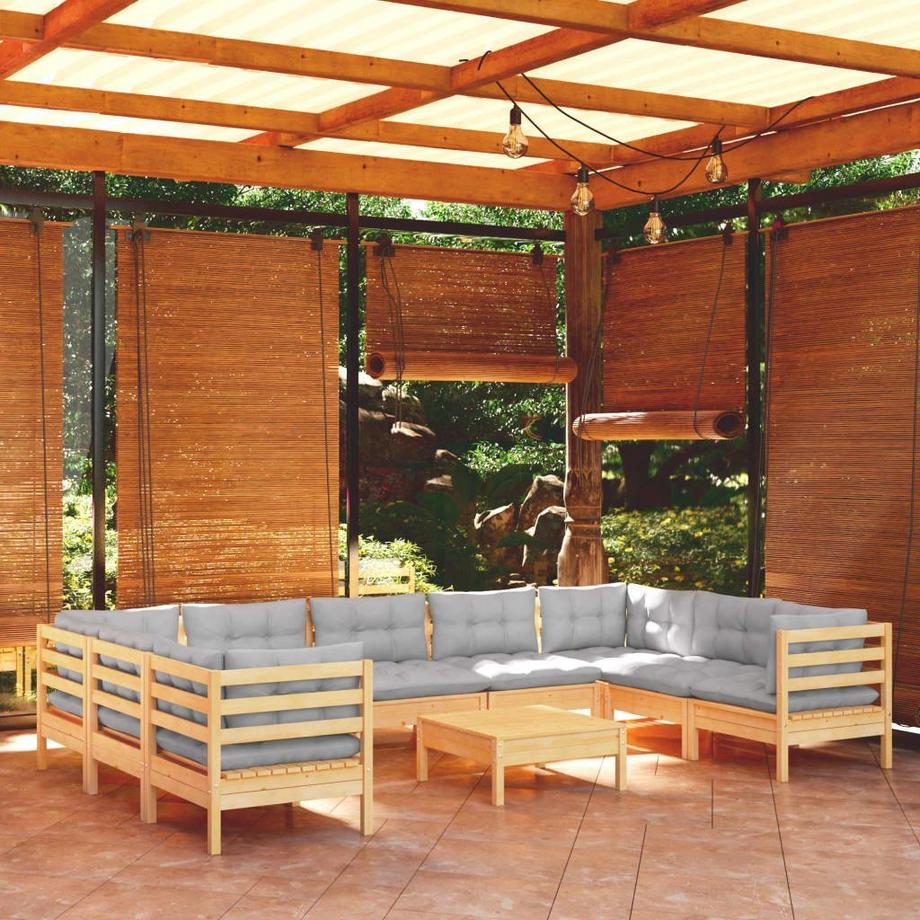 VidaXL set salotto da giardino Legno di pino  