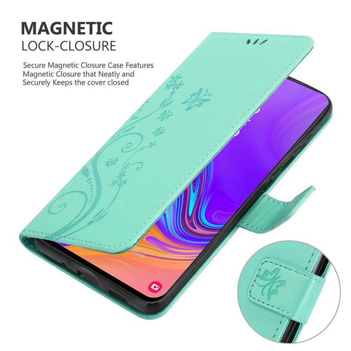 Cadorabo  Hülle für Samsung Galaxy A8s Blumen Design Magnetverschluss 