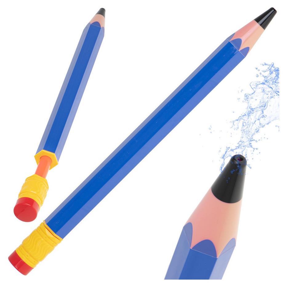 Pricenet  Seringue pompe à eau crayon 54cm bleu 