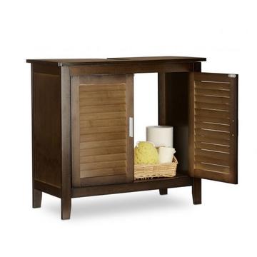 Meuble vasque marron LAMELL