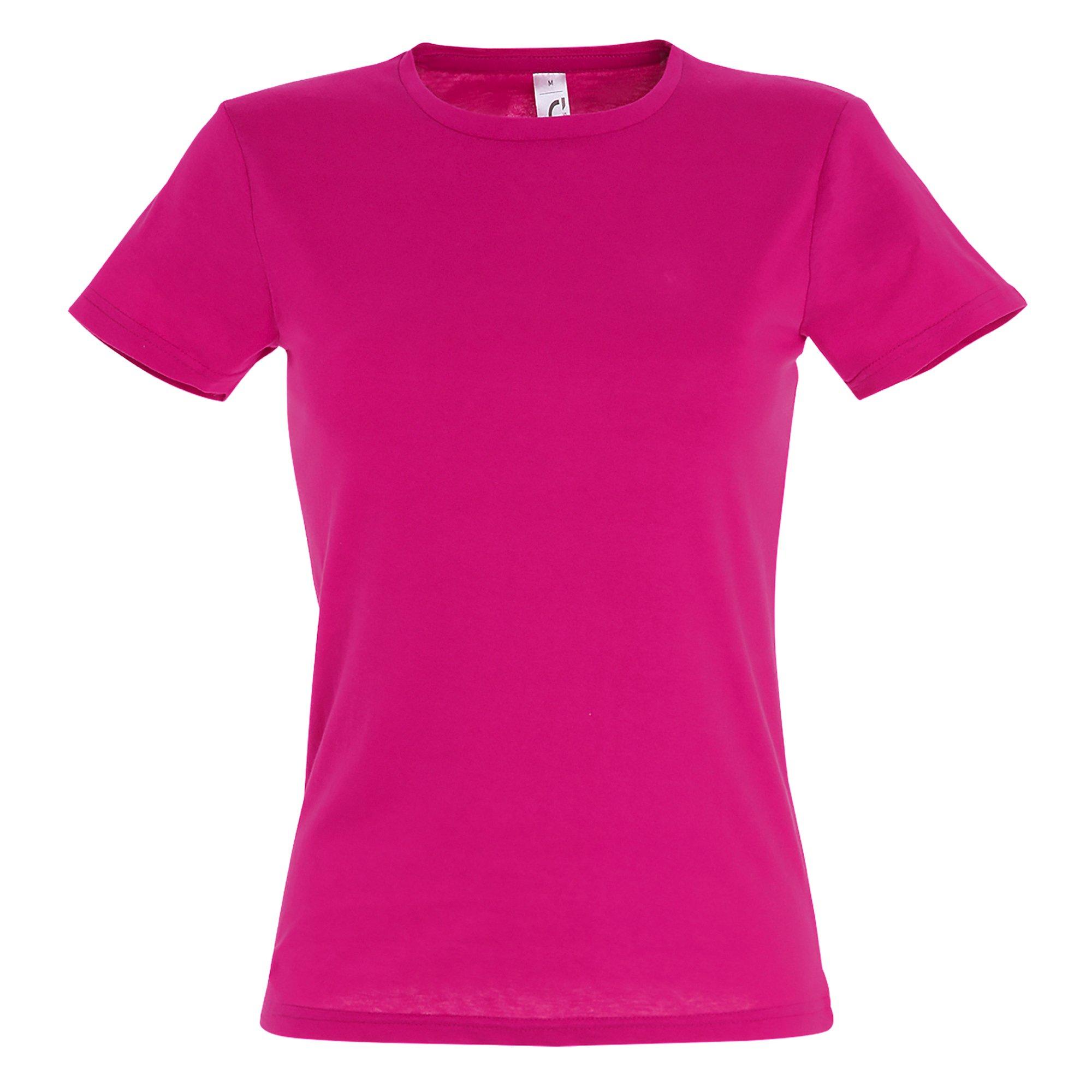Image of Tshirt, Kurzarm, Rundhalsausschnitt Damen Fuchsia XXL