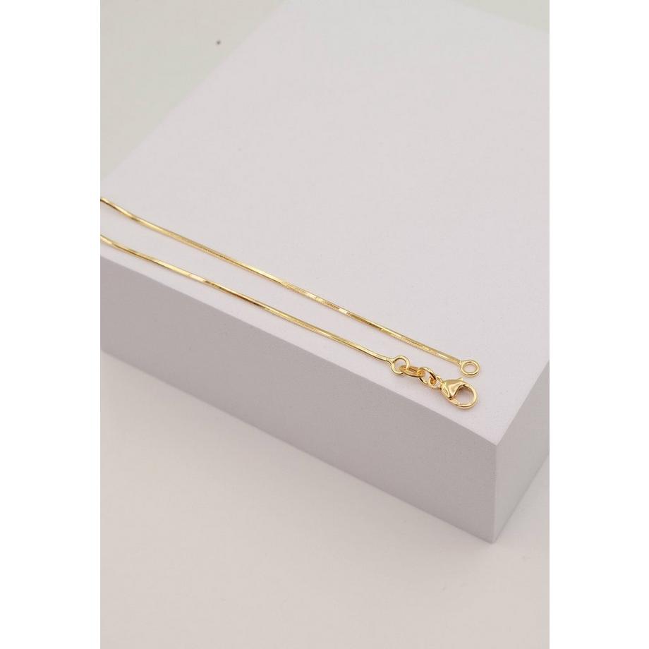 MUAU Schmuck  Collier Schlange Gelbgold 750, 1mm, 40cm 