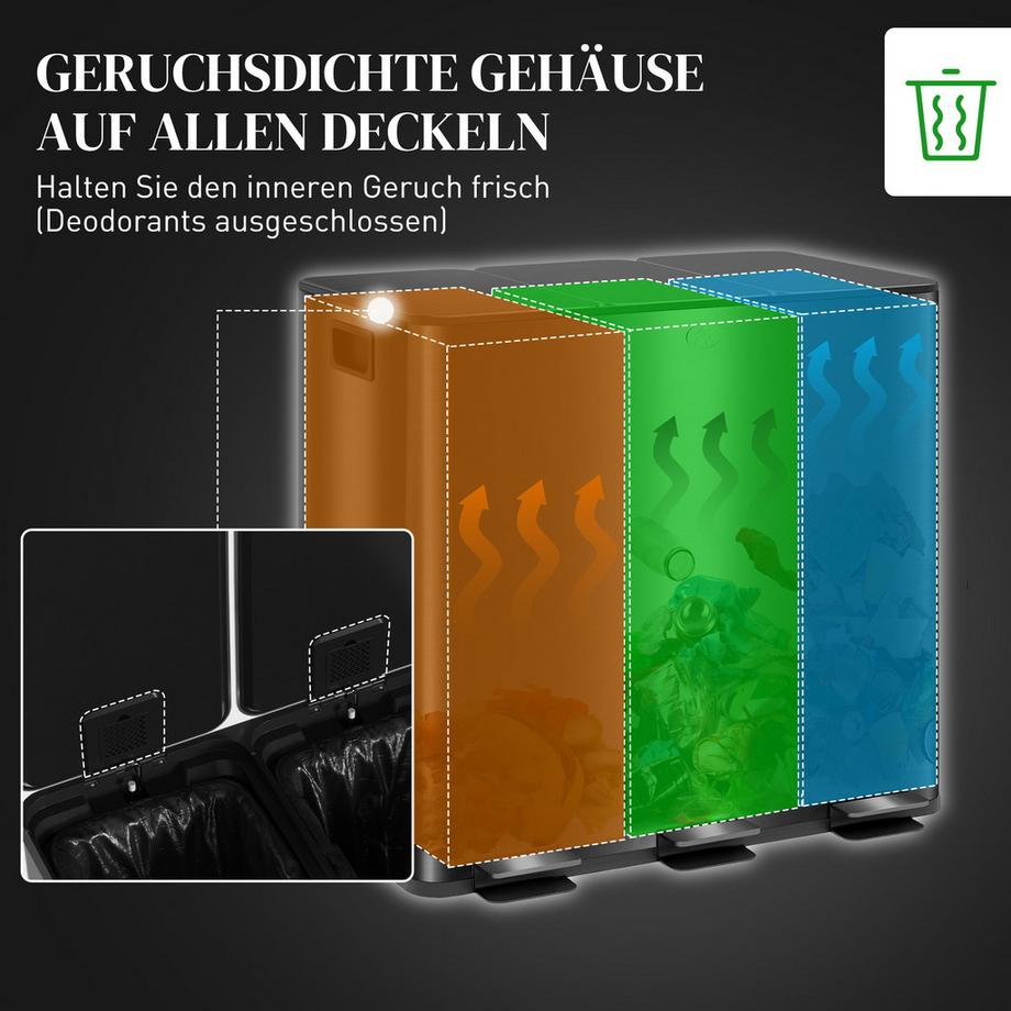 HOMCOM Küchenabfalleimer  