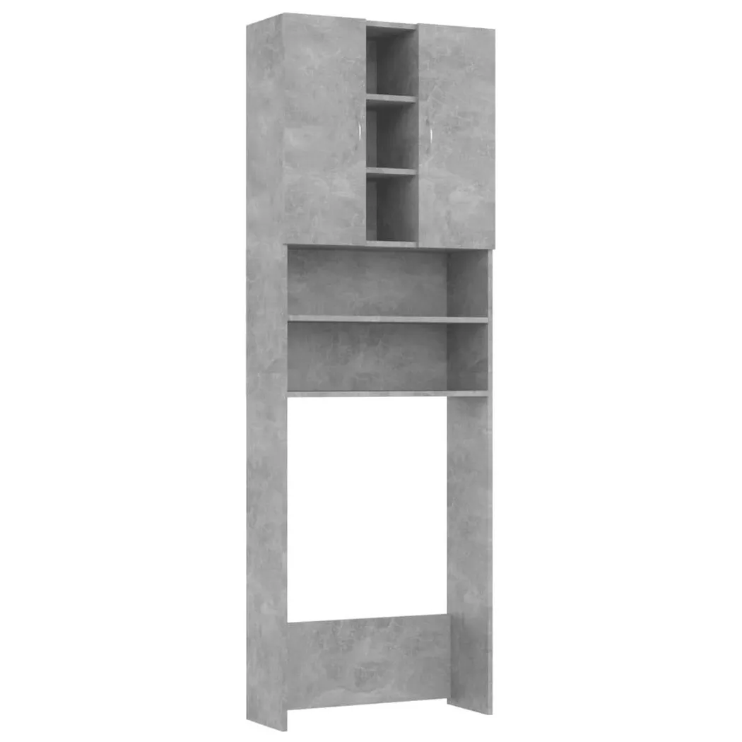 Meuble pour machine à laver Gris béton 64x25,5x190 cm