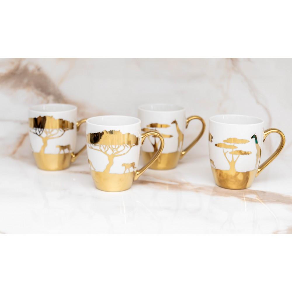 Aulica MUGS SAVANE DORE - LOT DE 4  