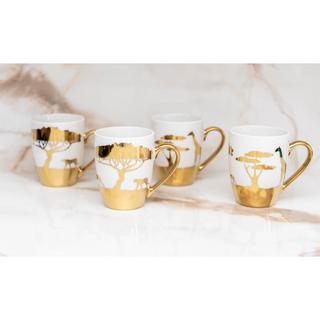 Aulica MUGS SAVANE DORE - LOT DE 4  