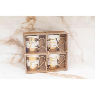 Aulica MUGS SAVANE DORE - LOT DE 4  