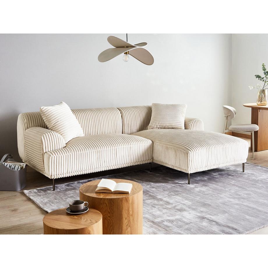 Beliani Ecksofa aus Cord  STENUM  