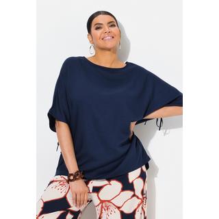 Ulla Popken Blusa Tunica Oversize Scollo a Barca Mezza Manica  