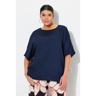 Ulla Popken Blusa Tunica Oversize Scollo a Barca Mezza Manica  