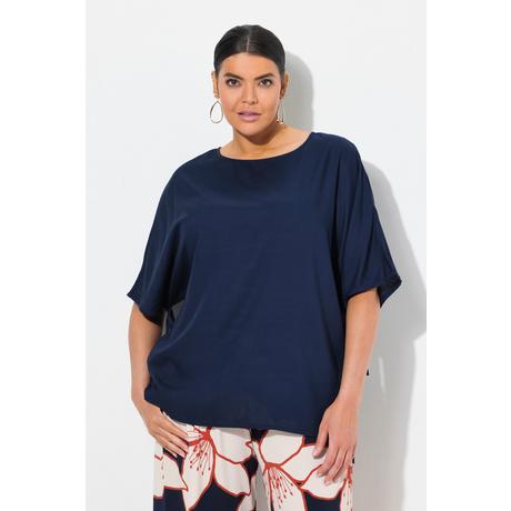Ulla Popken Blusa Tunica Oversize Scollo a Barca Mezza Manica  