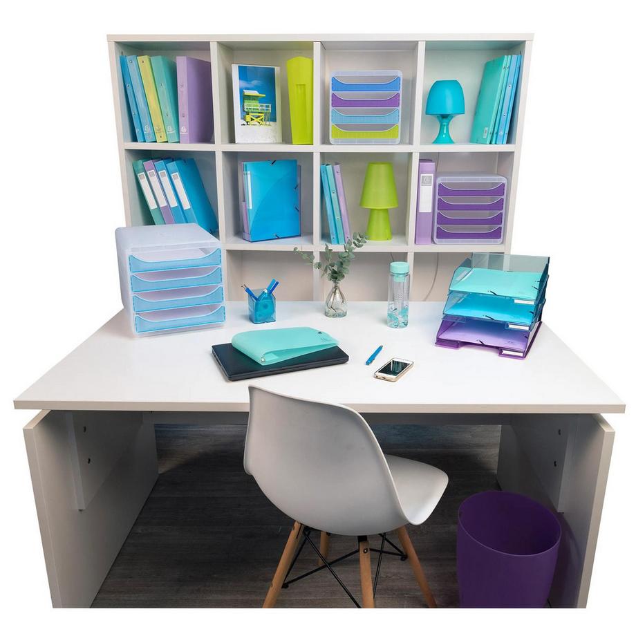 Exacompta Module de classement Big Box 4 tiroirs Chromaline  