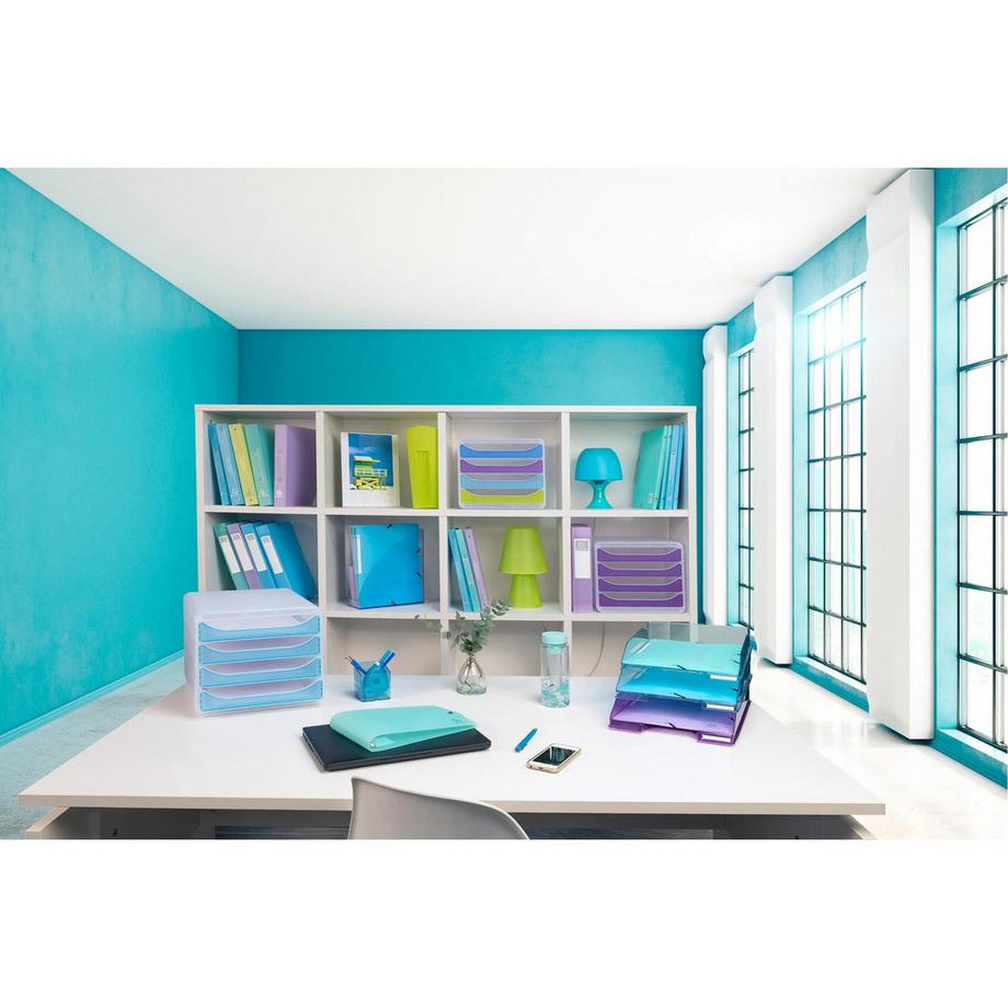 Exacompta Module de classement Big Box 4 tiroirs Chromaline  