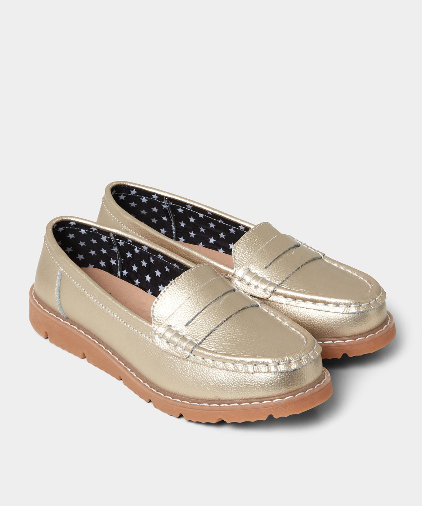 Joe Browns  Metallische Leder Loafers 