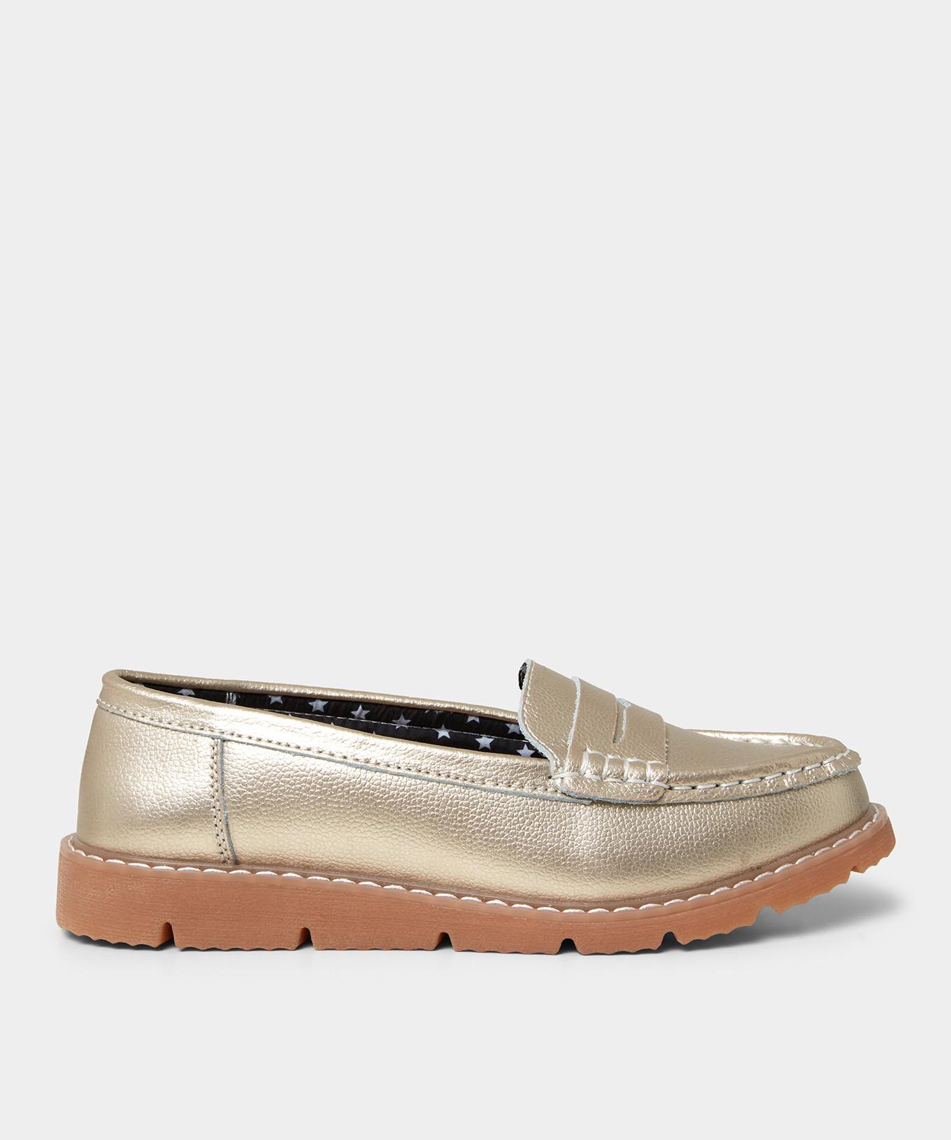 Joe Browns  Metallische Leder Loafers 