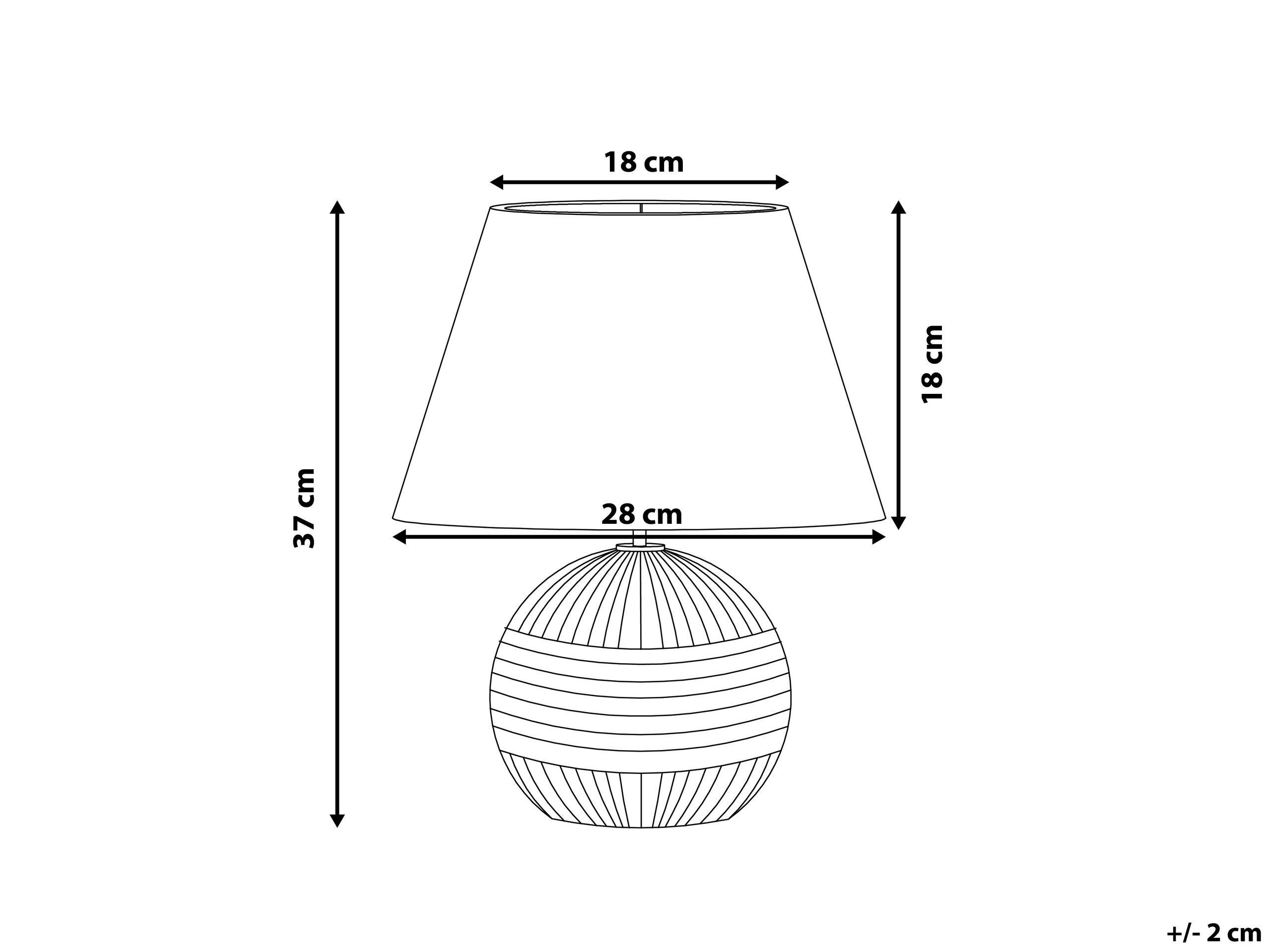 Beliani Lampe à poser en Porcelaine Glamour SADO  