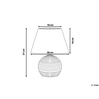 Beliani Lampe à poser en Porcelaine Glamour SADO  