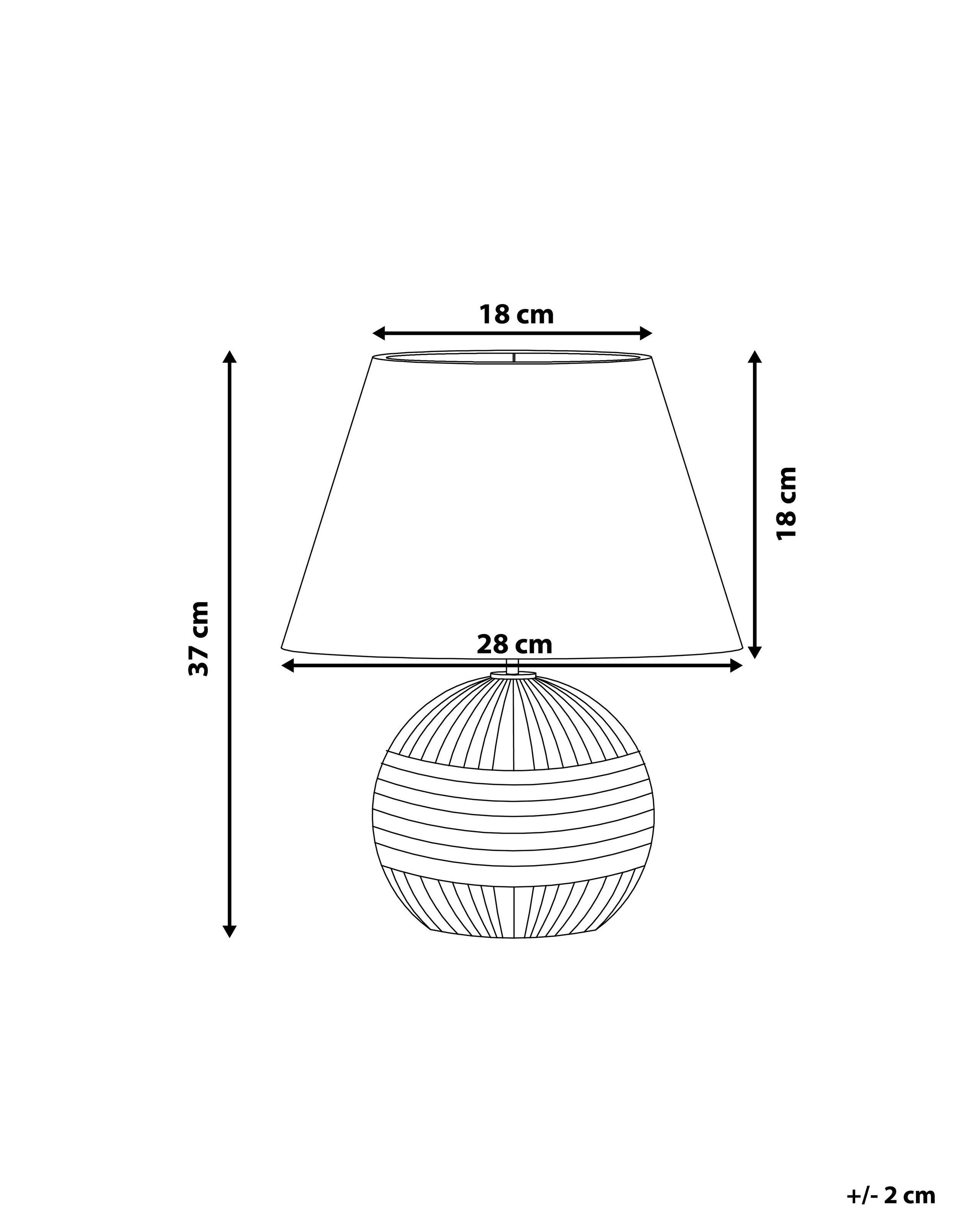 Beliani Lampe à poser en Porcelaine Traditionnel SADO  