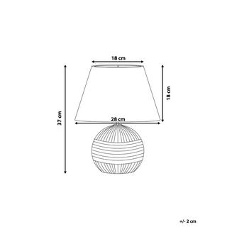 Beliani Lampe à poser en Porcelaine Traditionnel SADO  