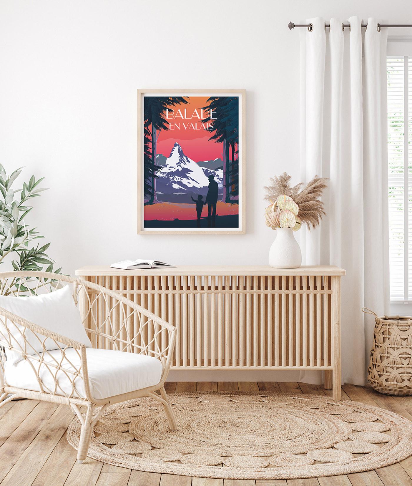 La-Jonx Affiche de Balade en Valais  