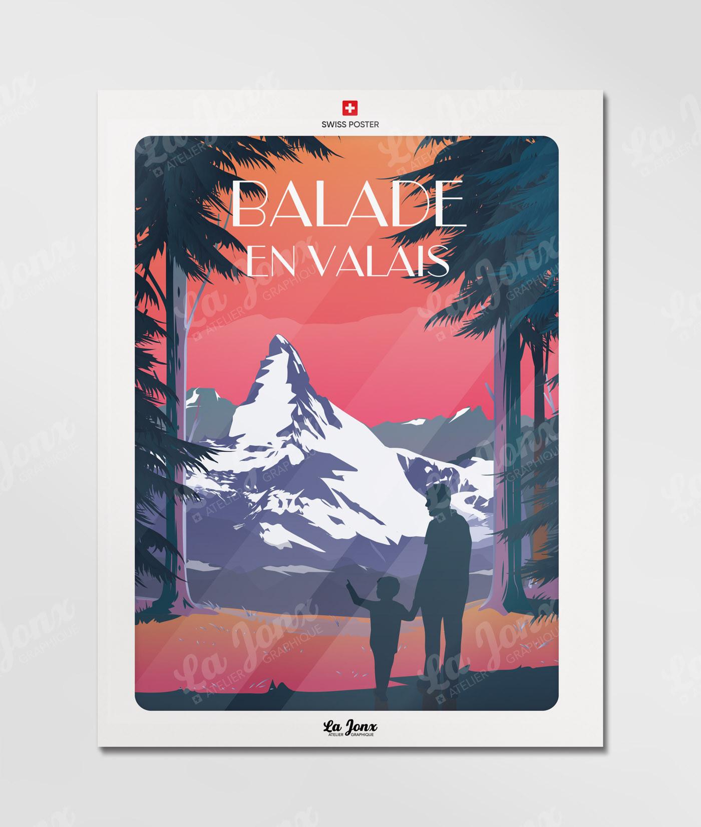 La-Jonx Affiche de Balade en Valais  