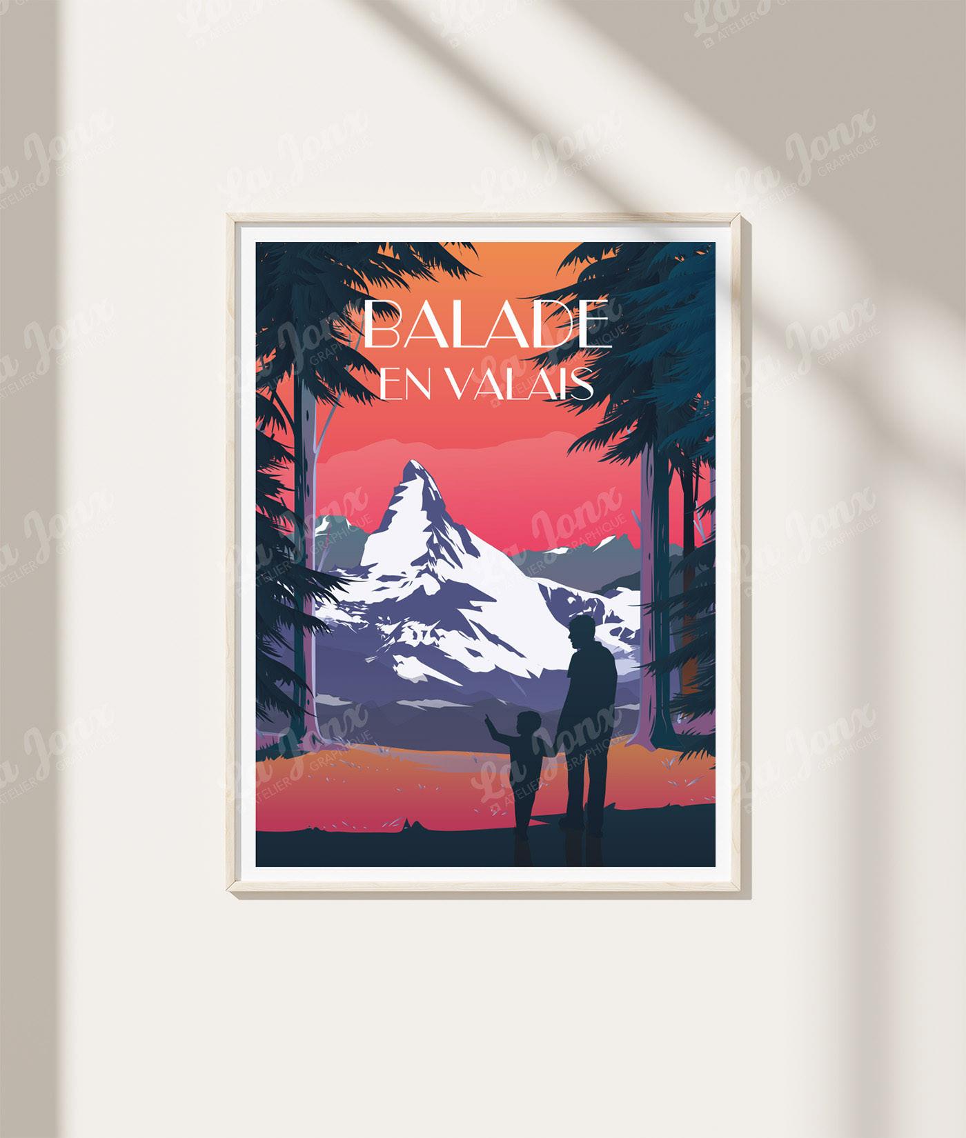 La-Jonx Affiche de Balade en Valais  