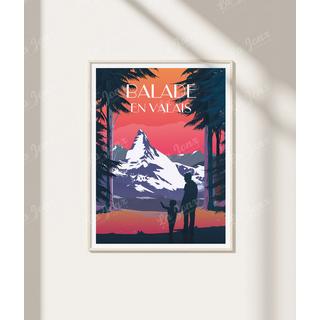 La-Jonx Affiche de Balade en Valais  