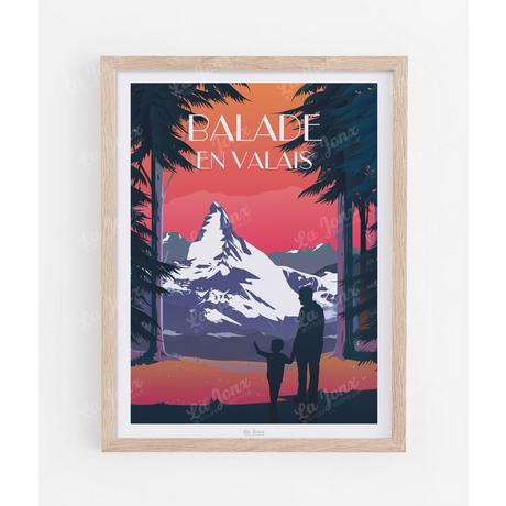 La-Jonx Affiche de Balade en Valais  