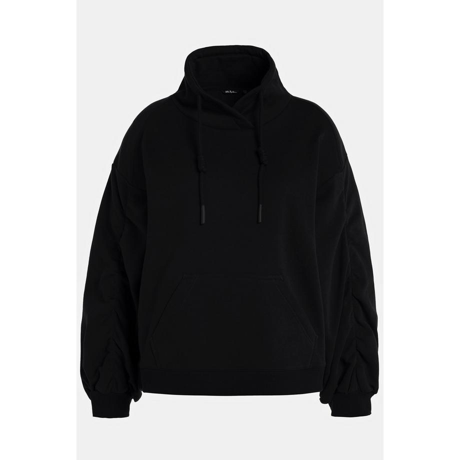 Ulla Popken Felpa Oversize con Tasca a Marsupio Collo Alto  