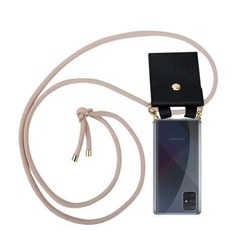 Cadorabo  Handy Kette für Samsung Galaxy A51 4G  M40s Silikon mit Gold Ringen 