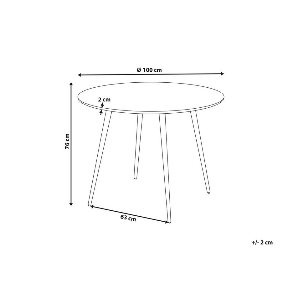 Beliani Esstisch aus MDF-Platte  BJORKA  