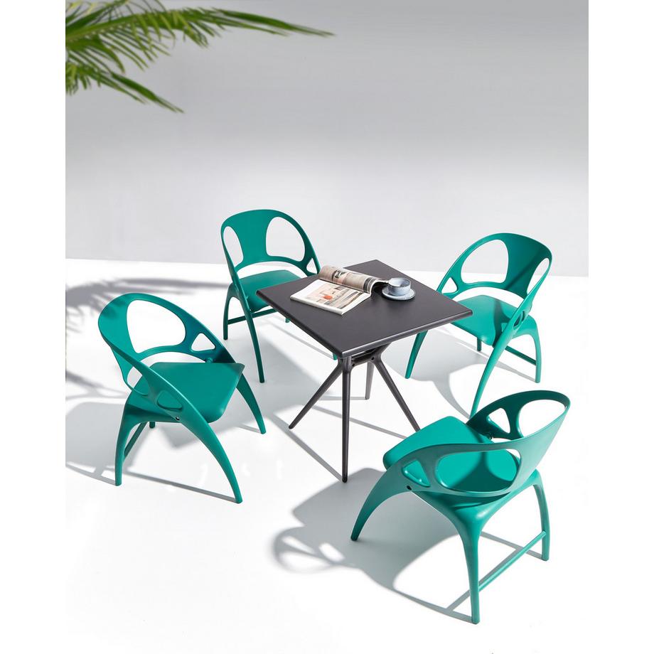 Beliani Gartenstuhl 4er Set aus Polypropylen  NEMI  