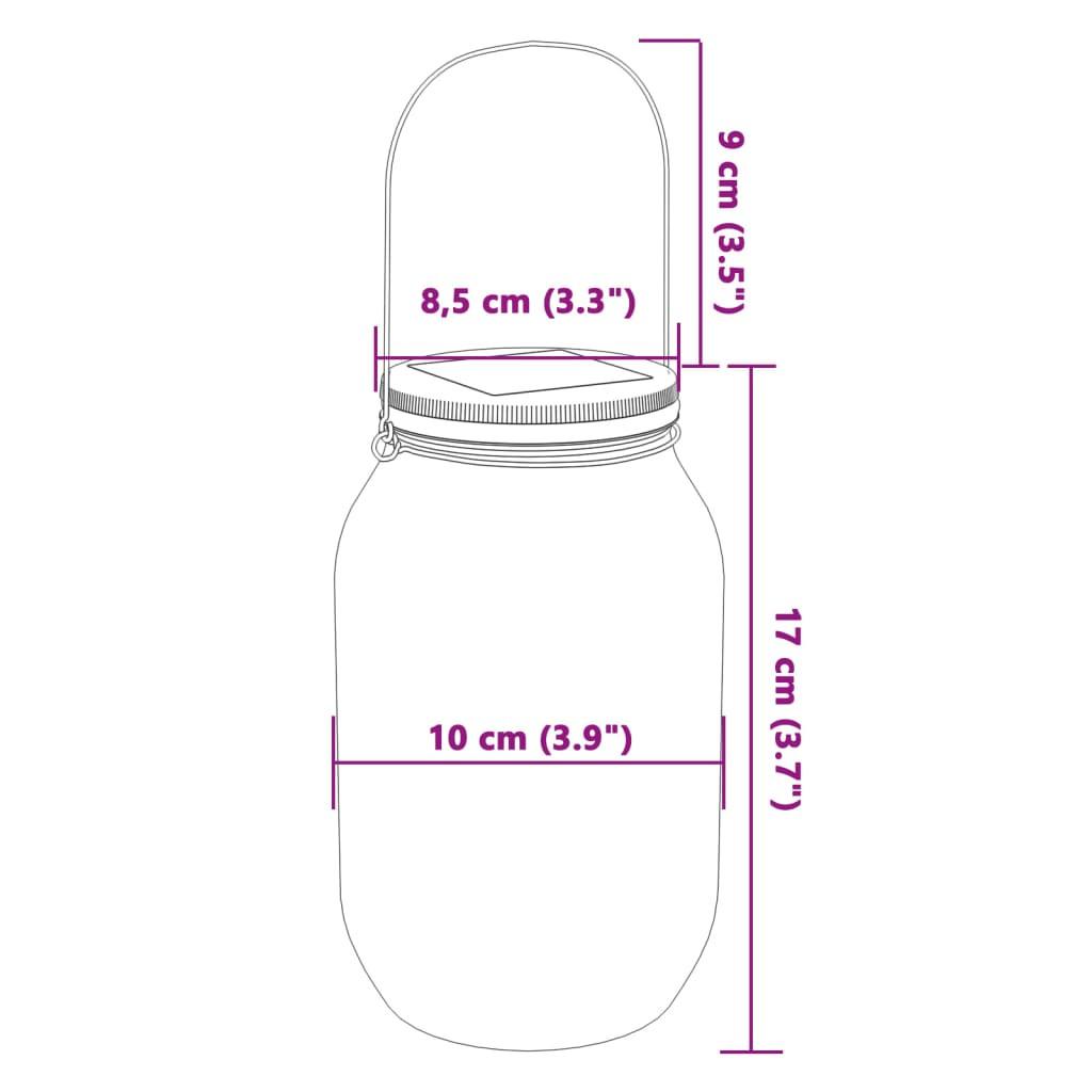 VidaXL Lampe solaire en verre  