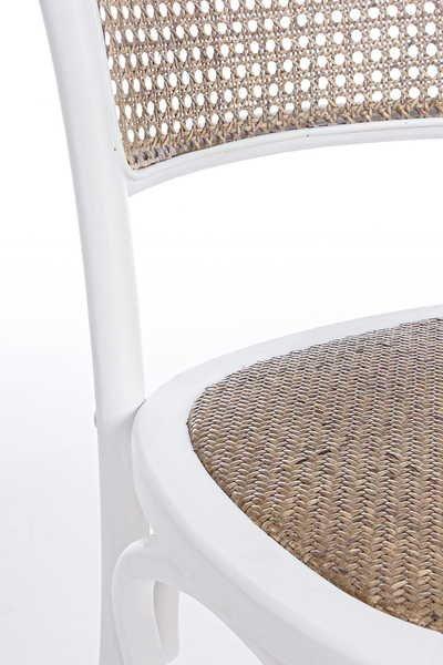 mutoni Chaise en bois blanc Carrel  