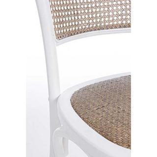 mutoni Chaise en bois blanc Carrel  