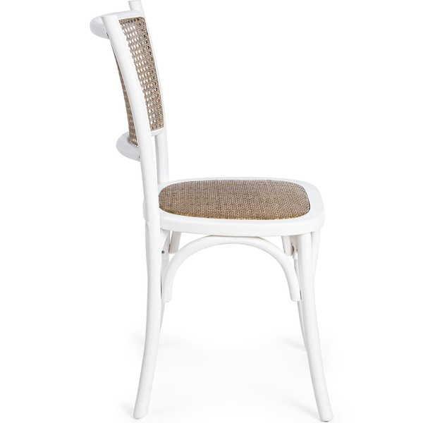 mutoni Chaise en bois blanc Carrel  