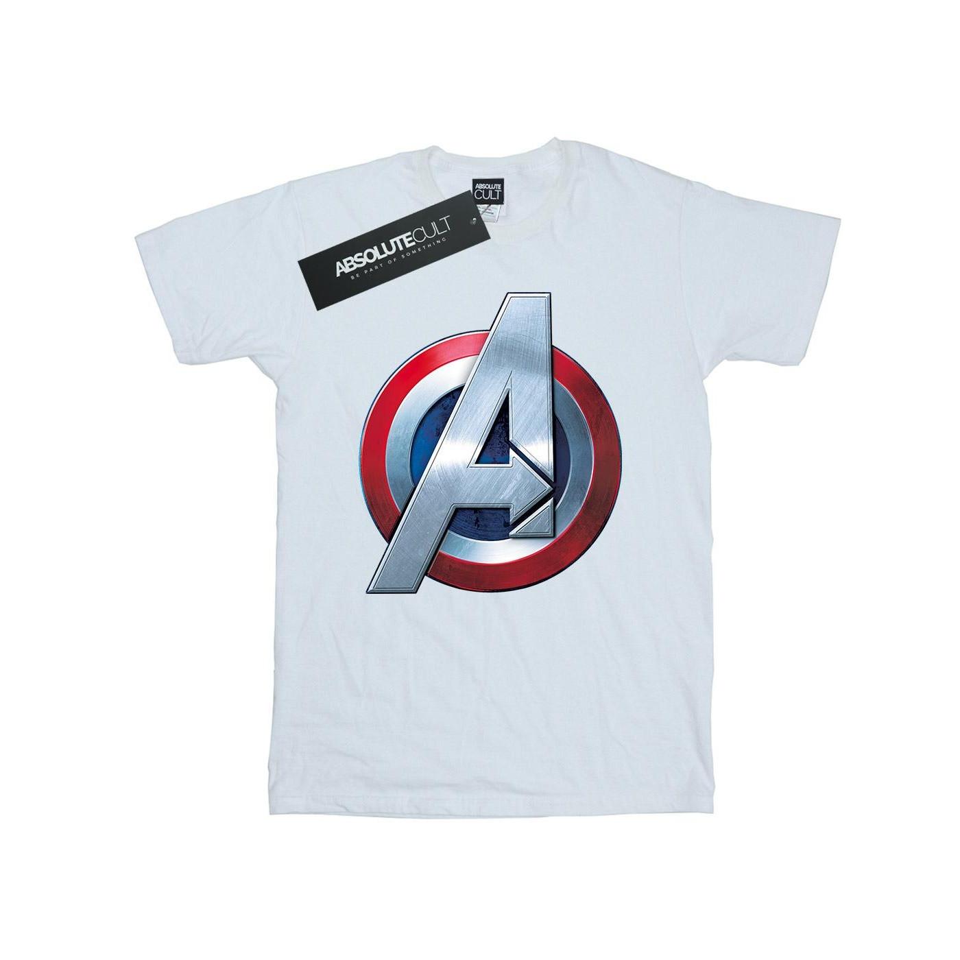 Image of Avengers 3d Logo Tshirt Damen Weiss XL