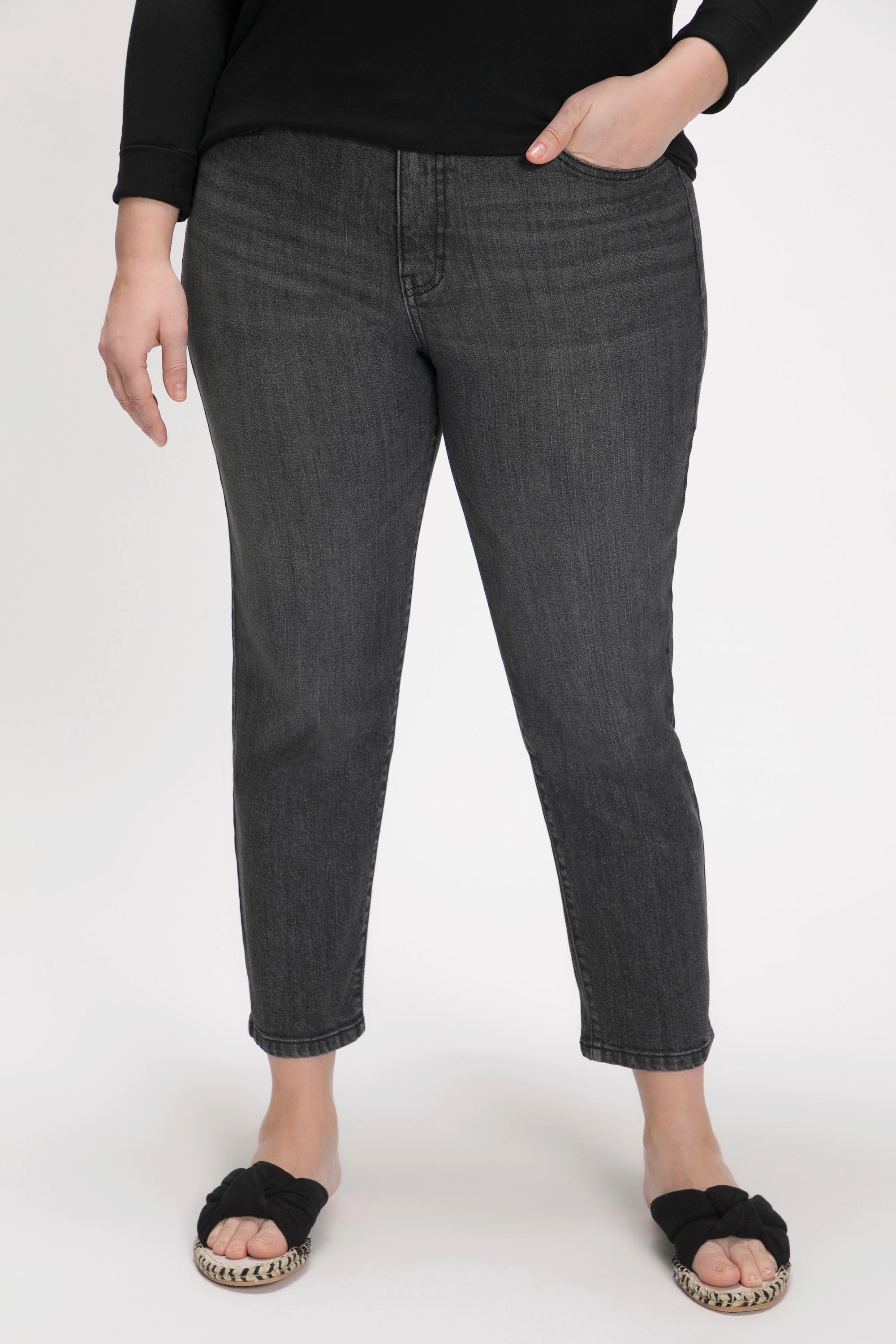 Ulla Popken  Mom jeans con taglio a cinque tasche e cintura comfort 