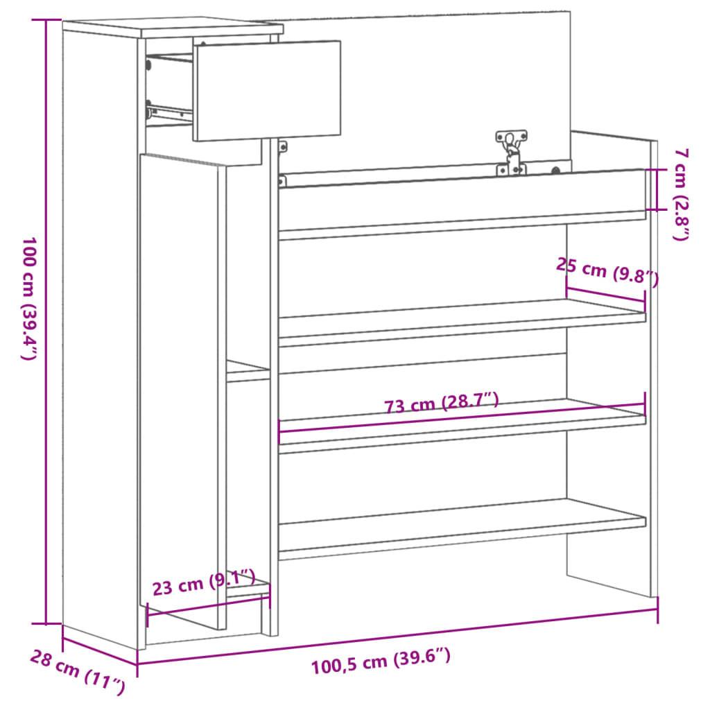 VidaXL scarpiera Legno multistrato  