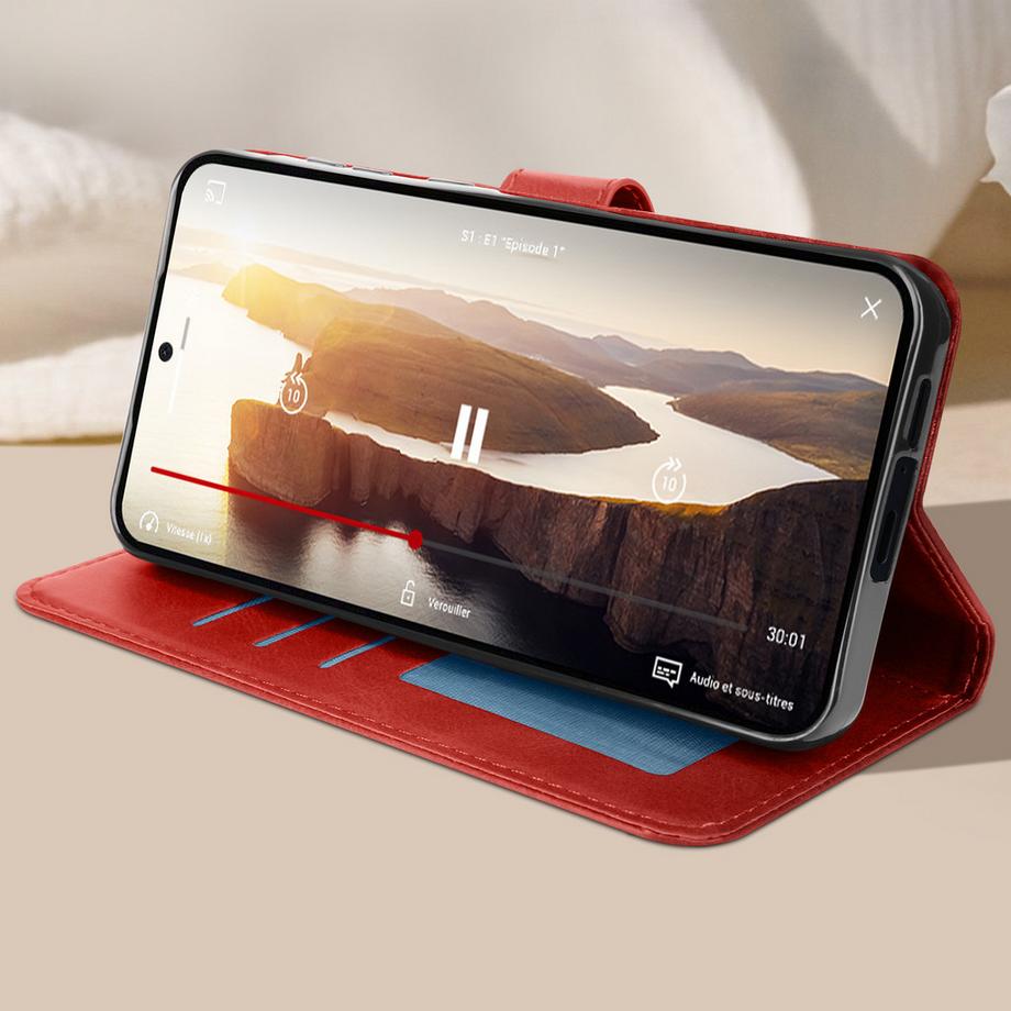 Avizar  Klapphülle Samsung Galaxy A55 Dunkelrot 